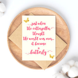 Butterfly - Levensstrijd - Inspirerend citaat Briefkaart