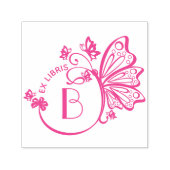 Butterfly Lijst Library Book Initiaal Zelfinktende Stempel (Design)