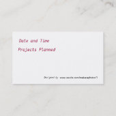 Butterfly & Lily Visitekaartje- aanpassen Visitekaartje (Achterkant)