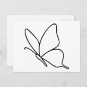 Butterfly Line Art –  Insect Illustration  Briefkaart (Voorkant / Achterkant)