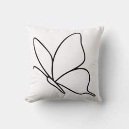 Butterfly Line Art –  Insect Illustration  Kussen