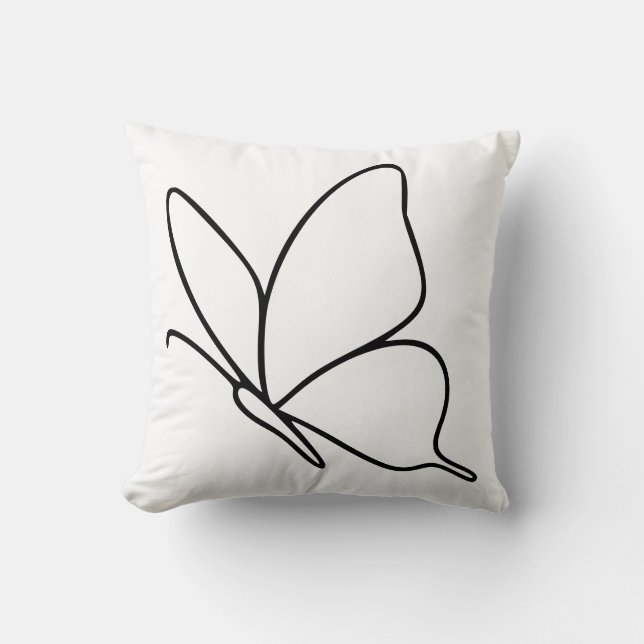 Butterfly Line Art –  Insect Illustration  Kussen (Voorkant)