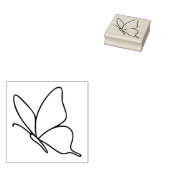 Butterfly Line Art – Insect Illustration Rubberstempel (Gestempeld)