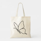 Butterfly Line Art – Insect Illustration Tote Bag (Achterkant)