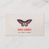 Butterfly Linen look Visitekaartje (Voorkant)