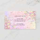 Butterfly logo gesimuleerde dikke glitter visitekaartje (Achterkant)