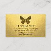 Butterfly Logo Gold Glitter Driving Girly Busine Visitekaartje (Achterkant)