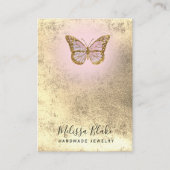 Butterfly logo Oorbel Houder Display Card Visitekaartje (Voorkant)