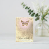 Butterfly logo Oorbel Houder Display Card Visitekaartje (Staand voorkant)