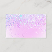 Butterfly logo op faux glitter bedankt visitekaartje (Achterkant)