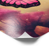 Butterfly Logo Throw Pillow Foto Afdruk (Hoek)