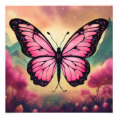 Butterfly Logo Throw Pillow Foto Afdruk (Voorkant)