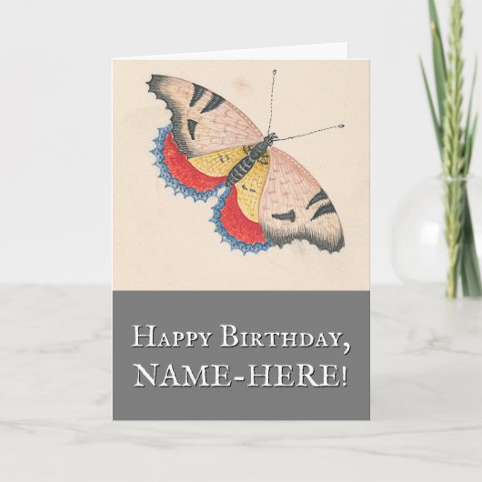 Butterfly  Look Verjaardag Wenskaart Kaart (Voorkant)