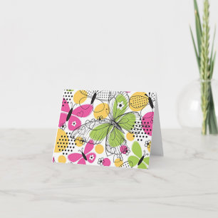 "Butterfly Love" Blank gevouwen Note Kaart