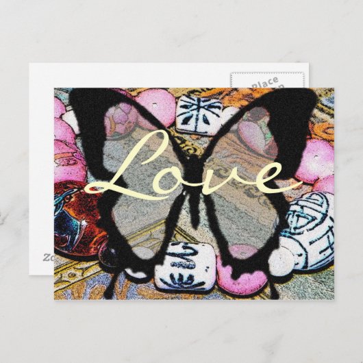 Butterfly Love Briefkaart (Voorkant / Achterkant)