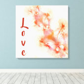 Butterfly Love Canvas Afdruk (Insitu (Houten vloer))
