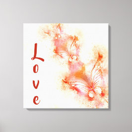 Butterfly Love Canvas Afdruk