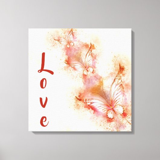Butterfly Love Canvas Afdruk (Voorkant)