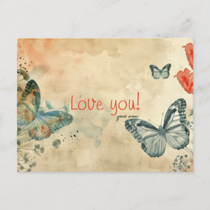 Butterfly Love Feestdagenkaart