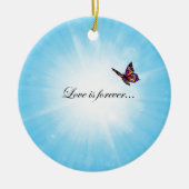 Butterfly "LOVE is Forever" Keramisch Ornament (Voorkant)