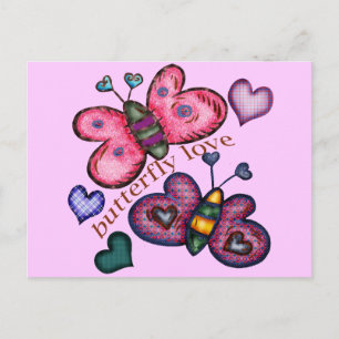 Butterfly Love T-shirts en cadeaus voor haar Briefkaart