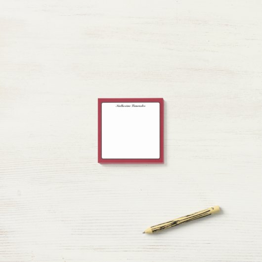 Butterfly Love | Vaste kleur Rood 4-rand Post-it® Notes (Op bureau)