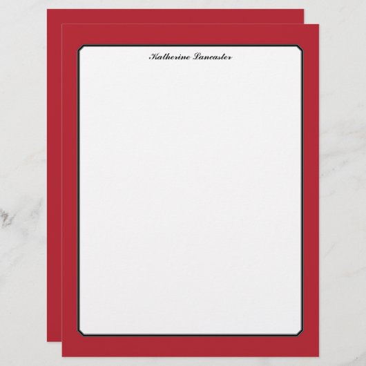 Butterfly Love | Vaste kleur Rood 5-rand (Voorkant / Achterkant)