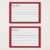 Butterfly Love | Vaste kleur Rood 5-rand Visitekaartje (Voorkant /achterkant)