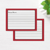 Butterfly Love | Vaste kleur Rood 5-rand Visitekaartje (Bureau)