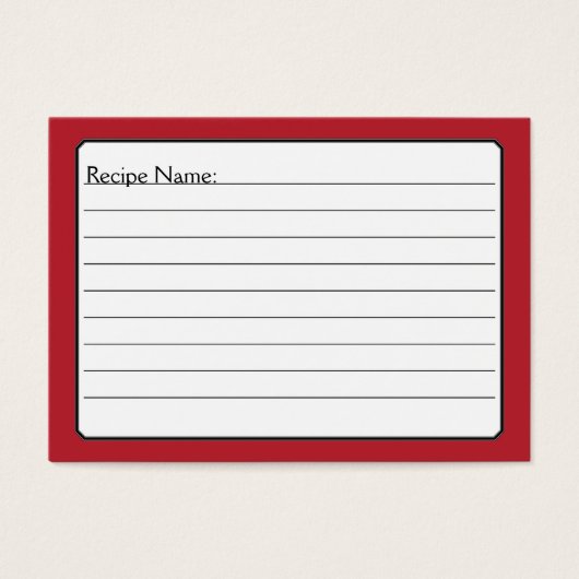 Butterfly Love | Vaste kleur Rood 5-rand Visitekaartje (Voorkant)