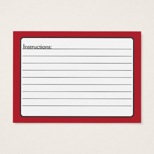 Butterfly Love | Vaste kleur Rood 5-rand Visitekaartje (Achterkant)