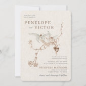 Butterfly Love Wedding Invitation Kaart (Voorkant)