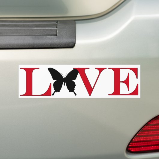 Butterfly Lover Bumpersticker (Op auto)