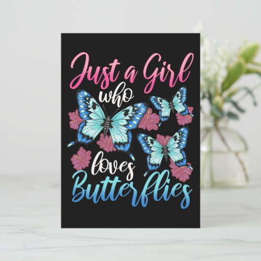 Butterfly Lover is een meisje dat van Butterflies  Save The Date (Staand voorkant)