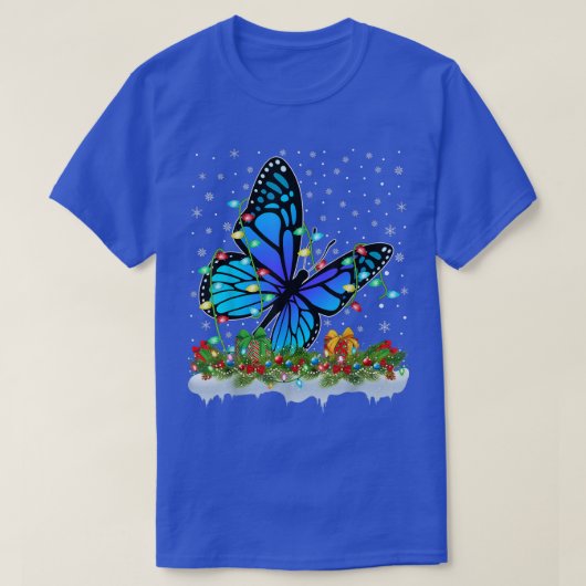Butterfly Lover Matching Santa Lighting Butterfly T-shirt (Design voorkant)