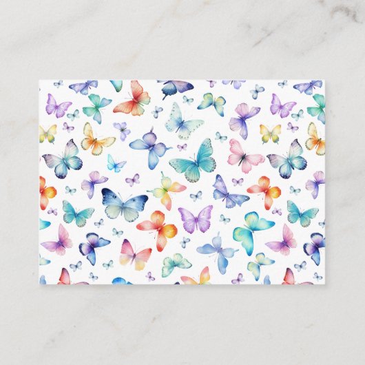 Butterfly Luier Raffle Baby shower Kaart (Achterkant)