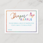Butterfly Luier Raffle Baby shower Kaart (Voorkant)
