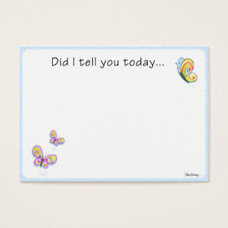Butterfly Lunch Box Love Note Visitekaartjes