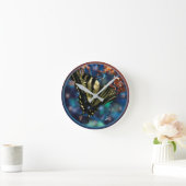 BUTTERFLY LUNCH OP DE FLY Tiger Swallowtail Ronde Klok (Huis)