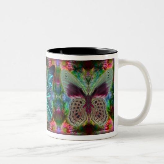 Butterfly Magic II Tweekleurige Koffiemok (Rechts)
