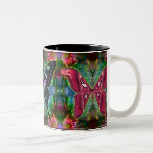 Butterfly Magic III Tweekleurige Koffiemok (Rechts)