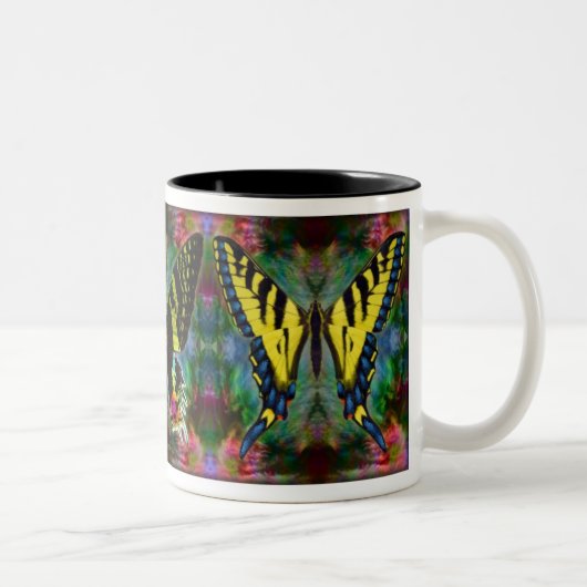 Butterfly Magic IV Tweekleurige Koffiemok (Rechts)