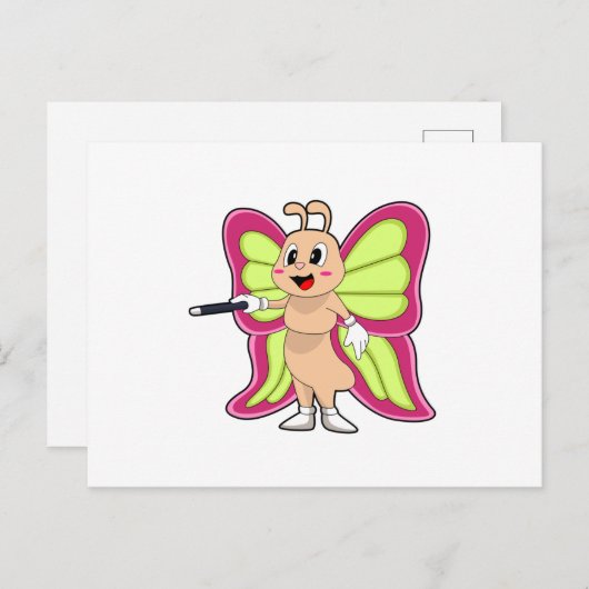 Butterfly Magic Wand Briefkaart (Voorkant / Achterkant)
