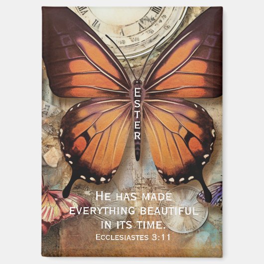 Butterfly Magnet Ecclesiastes 3:11 (Voorkant)