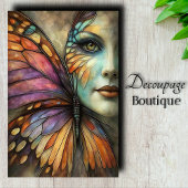 Butterfly Maiden Decoupage Tissuepapier
