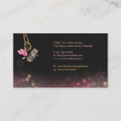 Butterfly Make-up Brush Vrouw Profiel Visitekaartje (Achterkant)