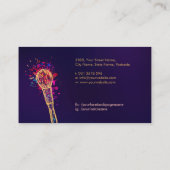 Butterfly Make-up Brush Vrouw Profiel Visitekaartje (Achterkant)