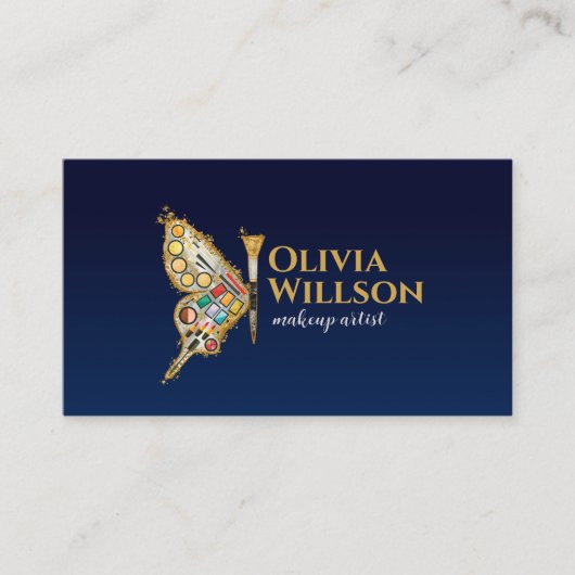 Butterfly Make-up Kit - Parel en goud Visitekaartje (Voorkant)