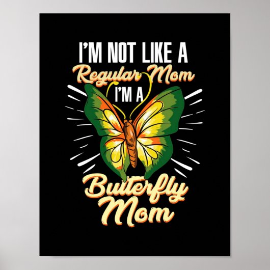 Butterfly mam Gift, mam Birthday Gift, Moederdag Poster (Voorkant)