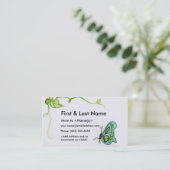 Butterfly Mammie Aangepaste foto afspeeldatum Kaar Contactkaartje (Staand voorkant)